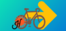 Fahrrad Jakobsweg Pfeil Sonne H