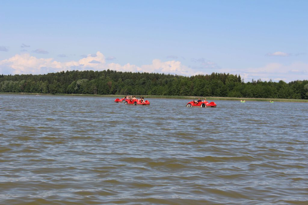 Tretbootfahren auf dem Goldapsee