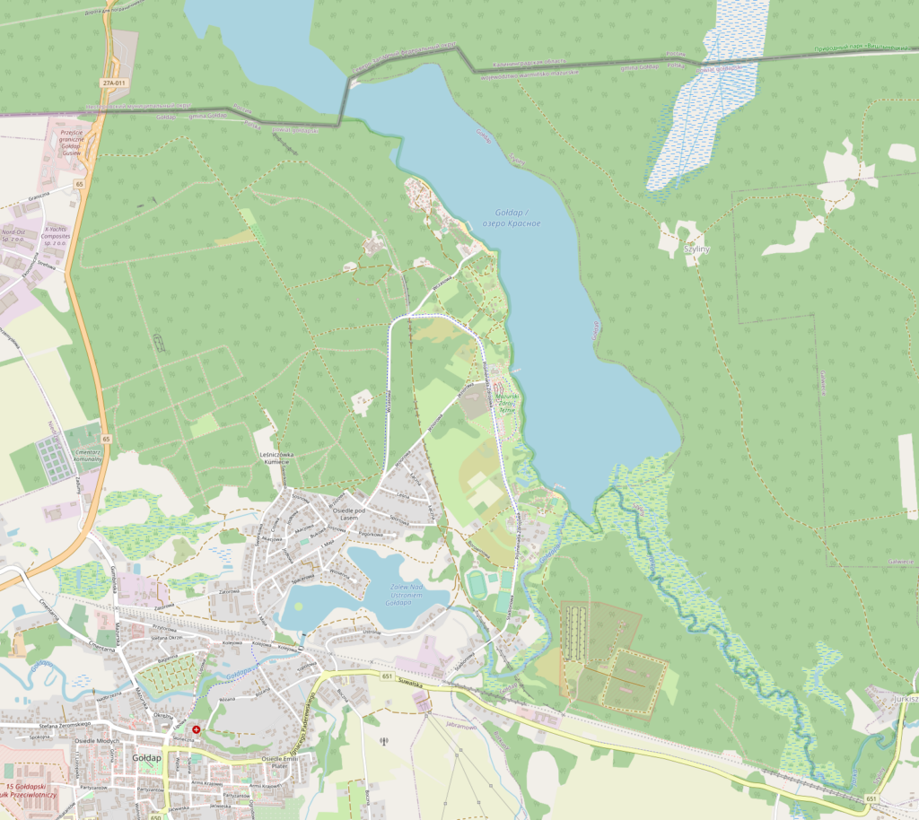 Karte Goldap Map Stadtplan Masuren Polen